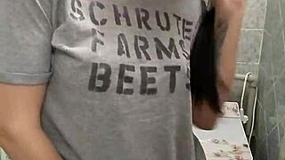 big juicy booty milf in bathroom homemade amateurs teasing with suggestive moves and homemade fun