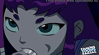 starfire bangs robin doggystyle in hot anime!