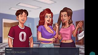 Summertime Saga 31 • Busty Blonde Roxxy in the Shower Roleplay