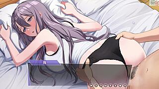 Feeling the deepest connection in this happy couple's room from behind