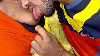 happy couple licks shaved pussy then fucks