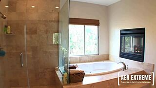 I'm in the shower enjoying a relaxing bath