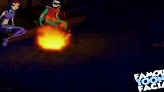 starfire bangs robin doggystyle in hot anime!
