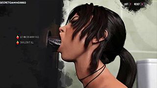 Milf Brunette Hottie Screws Massive 12-Inch BBC - Lara Croft