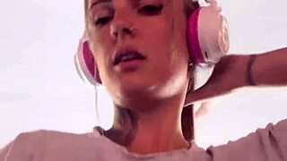 Blonde Rips Clothes In Gym Wet Pussy Dripping