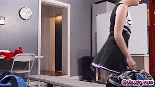 cheerleaders eliza ibarra and coco lovelock had energetic sex in the locker room. they got wild with face sitting and rimjob