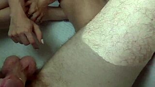 Damn! Sucking cock in bathtub till cum explodes!