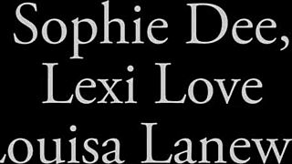 sophie dee uses dildo on two sluts in dance class, including lexi love