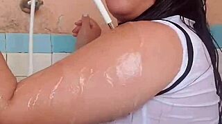 He loves seeing my wet arm in the bath.