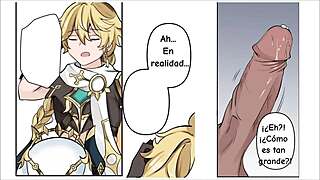 An uncensored Spanish dub of Genshin Impact's blooming flower comic.