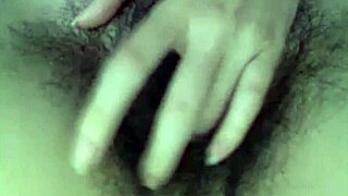 Hairy teen babe performs sexy acts on webcam