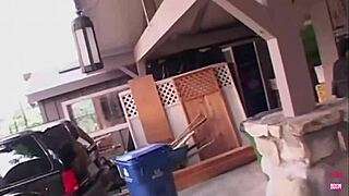 Slutty babe smashed by two big cocks dildo mouth