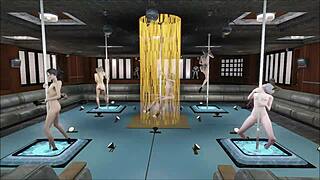 Fallout 4 featuring a sexy multi pole dance