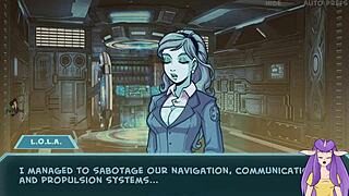 April O’Neil and Lara Croft in a hot space battle