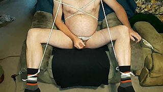 Edgar293 feels intense pleasure in tied up masturbation