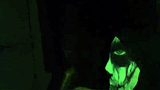 cosplay masked snowbunny slurping and gagging on huge bbc deepthroat