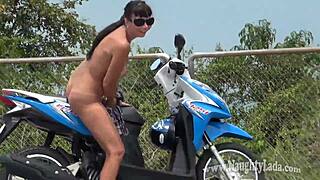 Milf Flashes Nude On Public Street