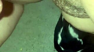 mrs uses big black toy to push creampie deeper for husband