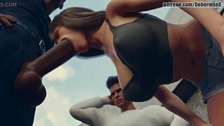 she says watch me fuck this officer in front of you boyfriend