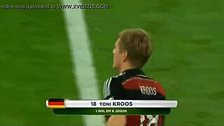 A German woman passionately engages in intense activity with a Brazilian partner in Europe.