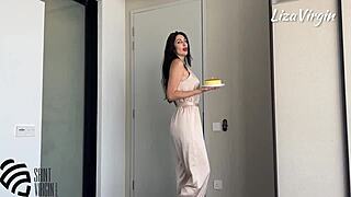 so, the stepson got his first sex as a gift from his stepmother, riding her big tits