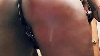 Fat thick ass shakes in underwear to hood hop music.