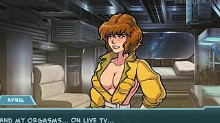 Star Channel 34 Part 82 - Brunette Character in Anime Game with Big Tits