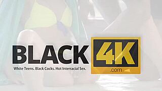 Ebony teen has sex with swimming coach