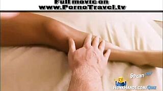 Hunky hand squirt teacher gives massage leading to orgasm