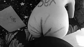 Lesbian Milfs Strap-On Fuck in Cinema POV