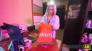 Serve4k: A teen 18+ gets seduced in the sex shop from a POV angle
