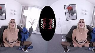 Virtual Taboo brings you into the office with a blonde bombshell.