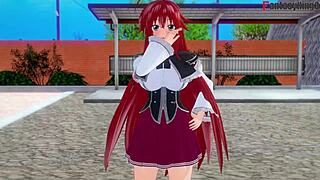 High school dxd ntr madness 3 features rias gremory desiring more behind issei in full hour movie on sheer and ptrn fantasyking3
