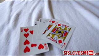 Slim lily jordan in strip poker blowjob scene