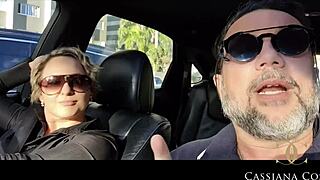 cassi went with husband find friend from brasilia and did menage full of tesao on beach