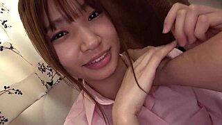 Raw homemade action with my Japanese girlfriend, 18 and wild for creampie fucking in tight pussy.