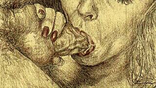 i’m so drawn to these vintage erotic cartoon sketches!