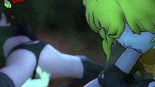 Jaune fucks Ruby and Yang in a threesome