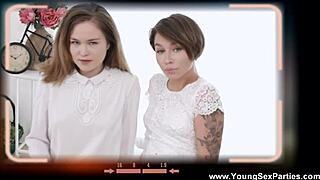 Young Sex Parties - Threesome Facial with Kira Stone and Jeniffer Flex