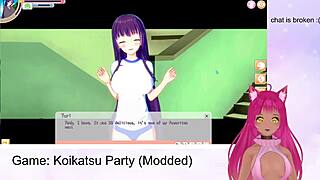 Leudneko hosts a koikatsu party game