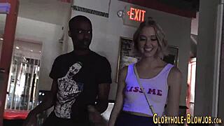 Gloryhole Teen 18+ Takes Massive Interracial Facial After Intense Blowjob Session