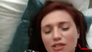 Redhead sucks big dick in public 😍