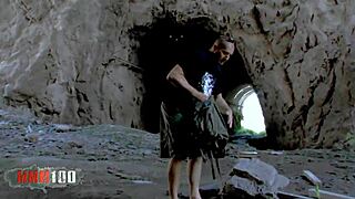 Leggy brunette begs for deep anal drilling