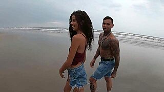 Manoella Fernandes strips naked on the beach!