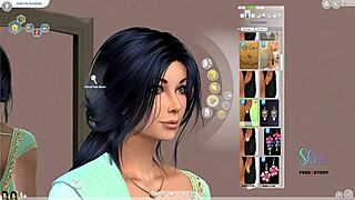 Creating an Indian-looking teen girl sim in 3D cartoon anime style - part 2