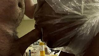 bag on her head black bitch pukes