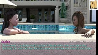 A wife and stepmother play a homemade game together