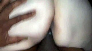 The couple explores reverse cowgirl position with interracial big black cock riding