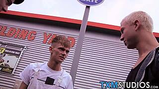 Flamboyant twink orgy turns steamy with anal