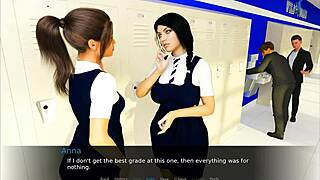 anna faces a challenging exam in the game, testing her knowledge and skills